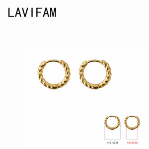 925 Silver Hoop Earrings Minimalist Weaving Geometric Twist Small Ear Jewelry
