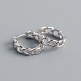 925 Sterling Silver Hoop Earrings French Daily Jewelry