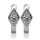 925 Silver Hoop Earrings With CZ Wedding Earrings Jewelry Gift