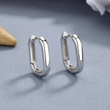 925 Sterling Silver Hoop Earrings Minimalist Girl Party Gift Jewelry