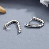 925 Sterling Silver Hoop Earrings Minimalist Girl Party Gift Jewelry