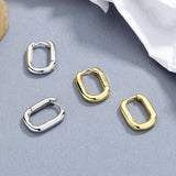 925 Sterling Silver Hoop Earrings Minimalist Girl Party Gift Jewelry