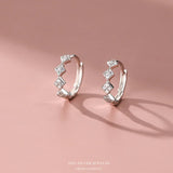925 Silver Hoop Earrings Women Huggie Sleeper Fine Statement Jewelry