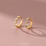 925 Silver Hoop Earrings Women Huggie Sleeper Fine Statement Jewelry