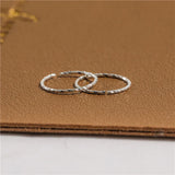 925 Sterling Silver Hoop Nose Ring Twisted Thin Piercing Earring 6mm
