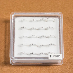 925 Silver Hoop Ring Bead Sleeper Earrings 8mm 10mm