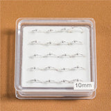 925 Silver Hoop Ring Bead Sleeper Earrings 8mm 10mm