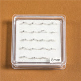 925 Silver Hoop Ring Bead Sleeper Earrings 8mm 10mm