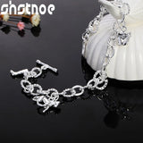 925 Silver Horse Shoe Boots Pendant Bracelet Women Party Gift