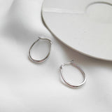 925 Silver Horseshoe Buckle Hoop Earrings Women