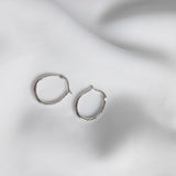 925 Silver Horseshoe Buckle Hoop Earrings Women