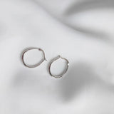 925 Silver Horseshoe Buckle Hoop Earrings Women
