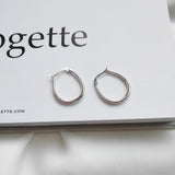 925 Silver Horseshoe Buckle Hoop Earrings Women