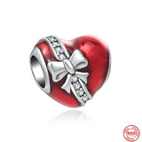 925 Silver Hot Air Balloon Flower Heart Pendant Bead Bracelet DIY Jewelry Gift