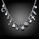 925 Silver Christmas Pendant Charms Bracelet & Necklace Set