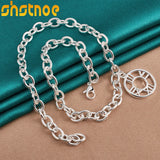 925 Silver Roman Numeral Pendant Necklace 18-Inch Chain for Party Engagement