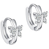 925 Silver Hot Butterfly zircon Earrings Sexy Jewelry Gift