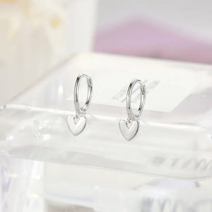 925 Sterling Silver Hot Heart Earrings Sexy Jewelry Gift