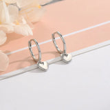 925 Sterling Silver Hot Heart Earrings Sexy Jewelry Gift
