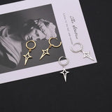 925 Sterling Silver Hot Cross Hoop Earrings Sexy Jewelry Gift