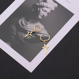 925 Sterling Silver Hot Cross Hoop Earrings Sexy Jewelry Gift