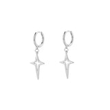 925 Sterling Silver Hot Cross Hoop Earrings Sexy Jewelry Gift