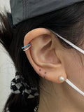 925 Silver Zircon Hoop Earrings Sexy Semale Jewelry Gift
