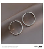 925 Silver Hoop Earrings Circle Hot Semale Sexy Jewelry