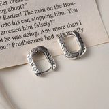 925 Silver Huggie Gothic Hoop Earrings Hypoallergenic