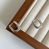 925 Silver Huggie Gothic Hoop Earrings Hypoallergenic