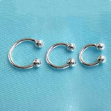 925 Silver Body Piercing Jewelry Eyebrow Nail lip Stud Nose Stud Navel Ring