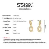 925 Silver Hyperbole Drop Earrings Boho Summer