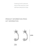 925 Silver Hypoallergenic Love Earrings Asymmetric Earrings for Women