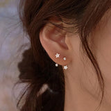 925 Silver Hypoallergenic Love Earrings Asymmetric Earrings for Women