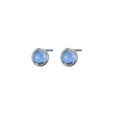 925 Silver Ice Moonlight Gemstone Stud Earrings for Women