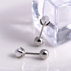 925 Silver Pearl Stud Earrings Woman Charm Piercing Jewelry Gift