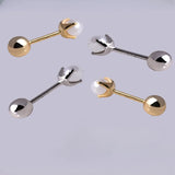 925 Silver Pearl Stud Earrings Woman Charm Piercing Jewelry Gift