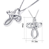 925 Silver Love Knot Pendant Necklace for Girls