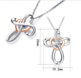 925 Silver Love Knot Pendant Necklace for Girls