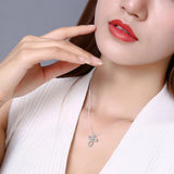 925 Silver Love Knot Pendant Necklace for Girls