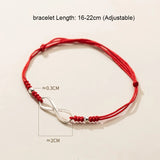925 Silver Infinity Bracelet Red Thread Jewelry Friendship Bangle