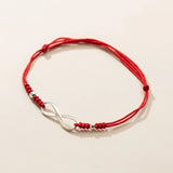 925 Silver Infinity Bracelet Red Thread Jewelry Friendship Bangle