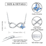 925-Sterling-Silver Butterfly Necklace Infinity Love Gift