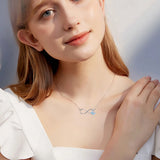925-Sterling-Silver Butterfly Necklace Infinity Love Gift