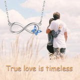 925-Sterling-Silver Butterfly Necklace Infinity Love Gift