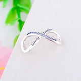 925 Silver Family Infinity Love Zircon Bead for Charm Bracelet