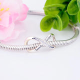 925 Silver Family Infinity Love Zircon Bead for Charm Bracelet