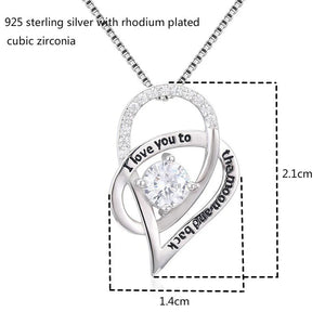 925 Silver Infinity Heart Imprint of Love Pendant Necklace