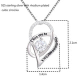 925 Silver Infinity Heart Imprint of Love Pendant Necklace