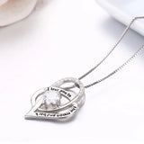 925 Silver Infinity Heart Imprint of Love Pendant Necklace